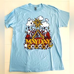 Mayday Parade graphic band tee size L NWOT light blue